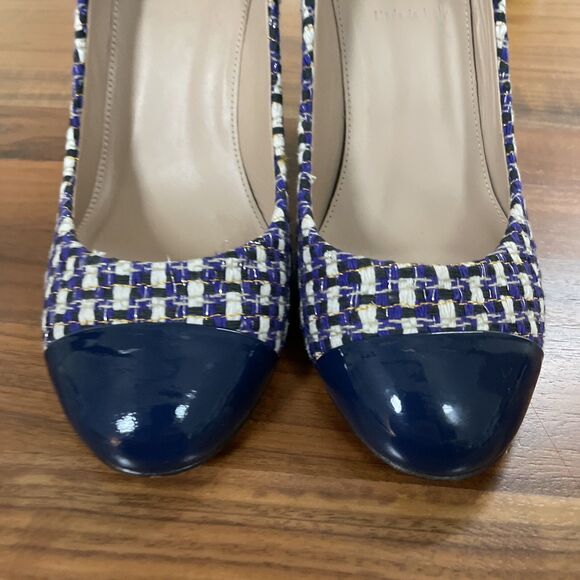 J. Crew Collection Etta Tweed Pumps Block Heels Size 7 - Picture 5 of 15